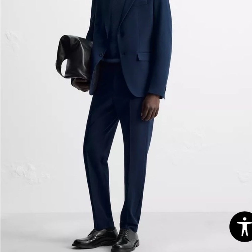Zara Blue Dress Pants Tailored Fit